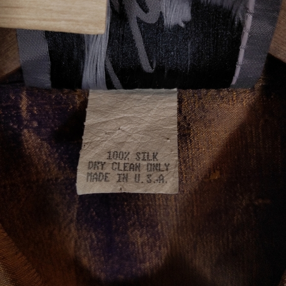 Vintage Huba Oversized 100% Silk Iridescent Kimono Jacket - Women's Size Medium - Picture 5 of 8